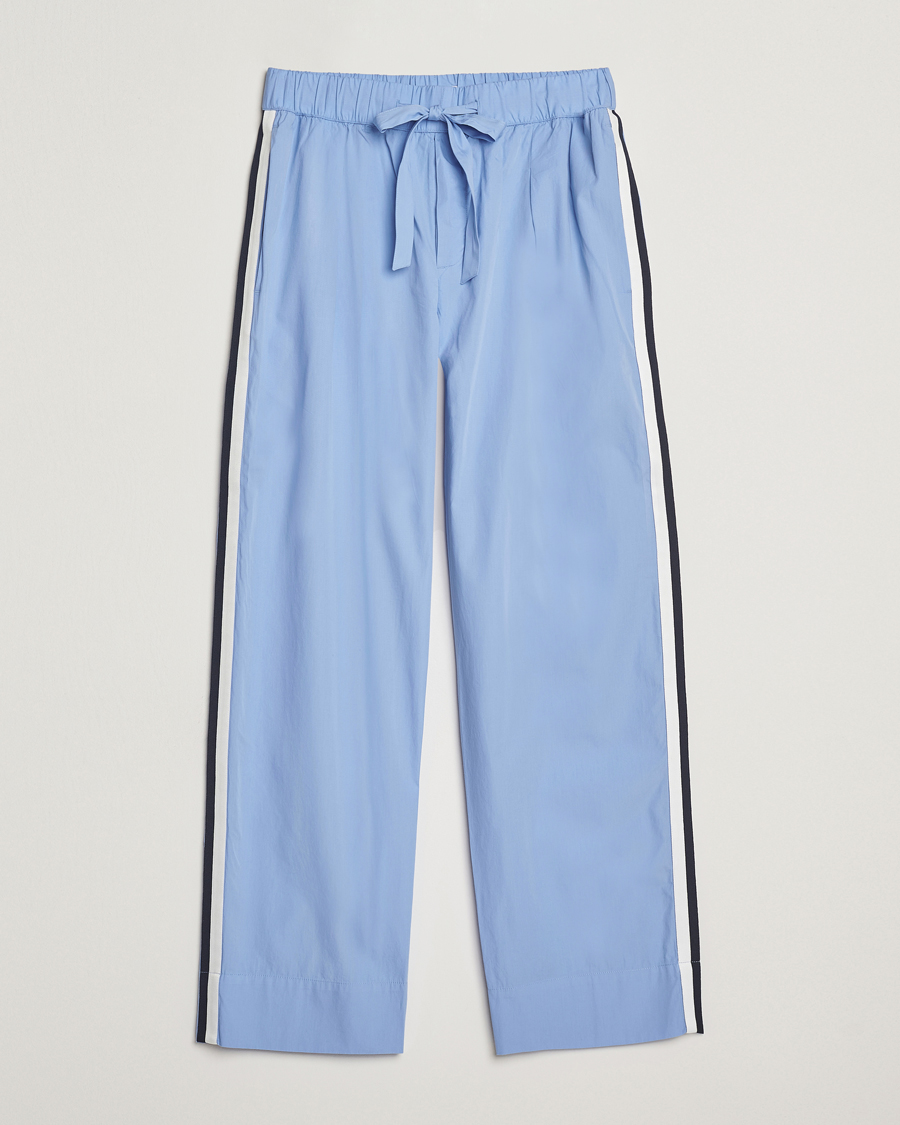 Hombres | Pijamas y batas | Tekla | Grosgrain Stripes Pyjama Pants Cornflower Blue