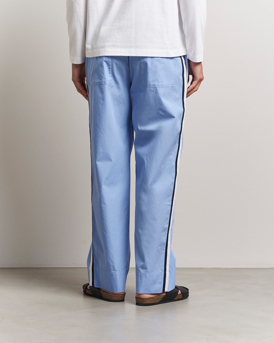 Hombres | Pijamas y batas | Tekla | Grosgrain Stripes Pyjama Pants Cornflower Blue