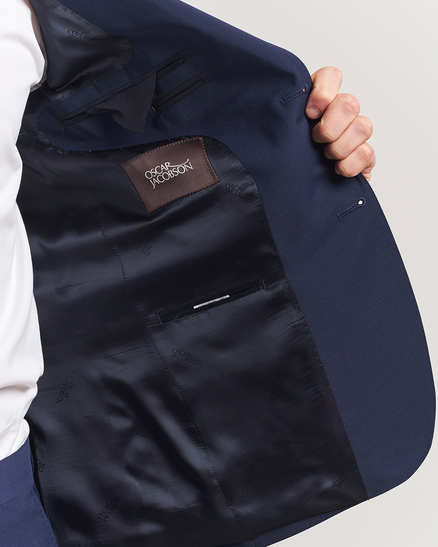 Hombres | Blazers | Oscar Jacobson | Ego Wool Blend Blazer Navy