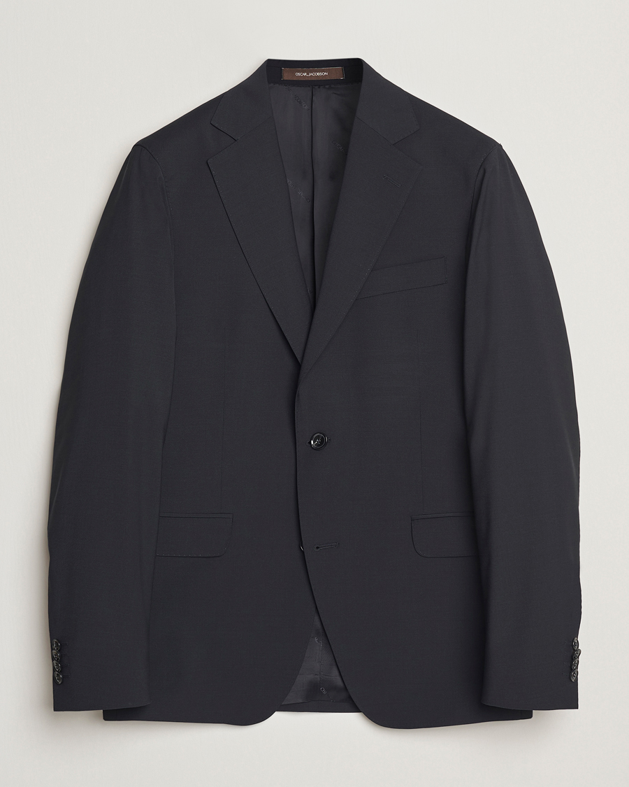 Hombres | Blazers | Oscar Jacobson | Ego Wool Blend Blazer Black