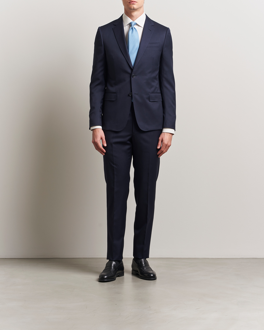 Hombres | Trajes | Zegna | Tailored Wool Suit Navy Stripe