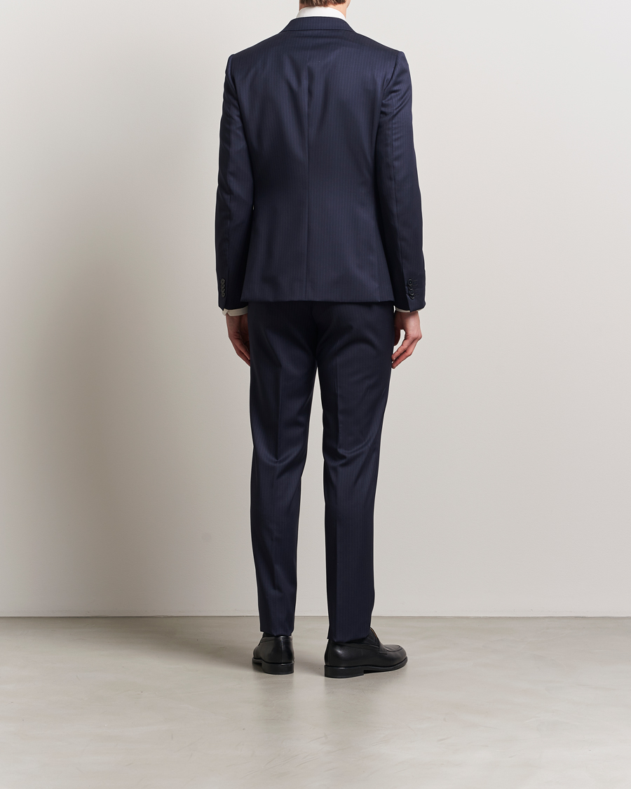 Hombres | Trajes | Zegna | Tailored Wool Suit Navy Stripe