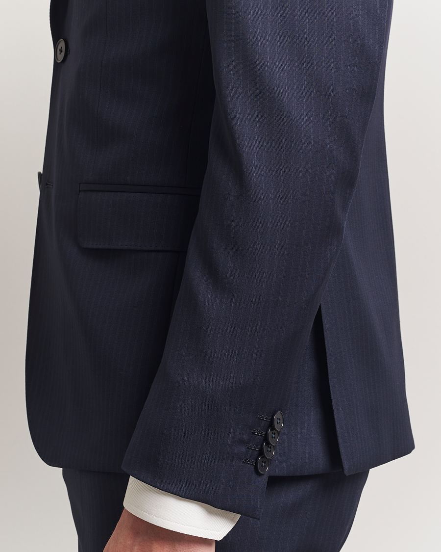 Hombres | Trajes | Zegna | Tailored Wool Suit Navy Stripe