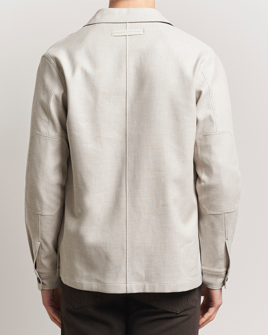 Hombres | Camisas | Zegna | Wool/Linen Shirt Jacket Beige