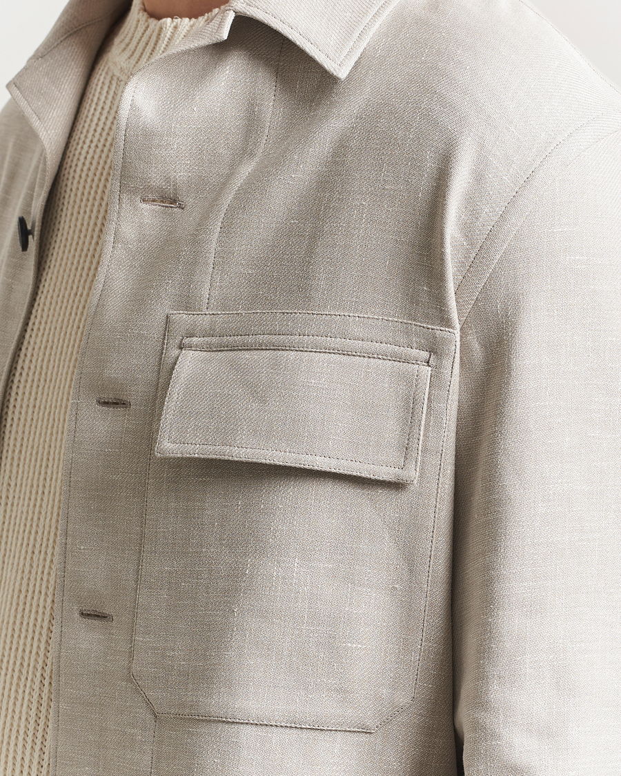 Hombres | Camisas | Zegna | Wool/Linen Shirt Jacket Beige