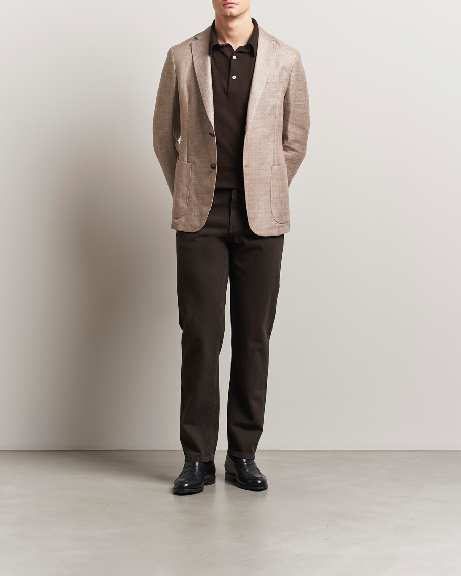 Hombres | Pantalones | Zegna | 5-Pocket Marbled Denim Pants Brown