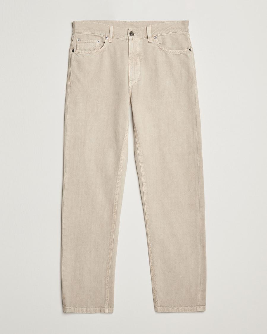 Hombres | Pantalones | Zegna | 5-Pocket Marbled Denim Pants Beige