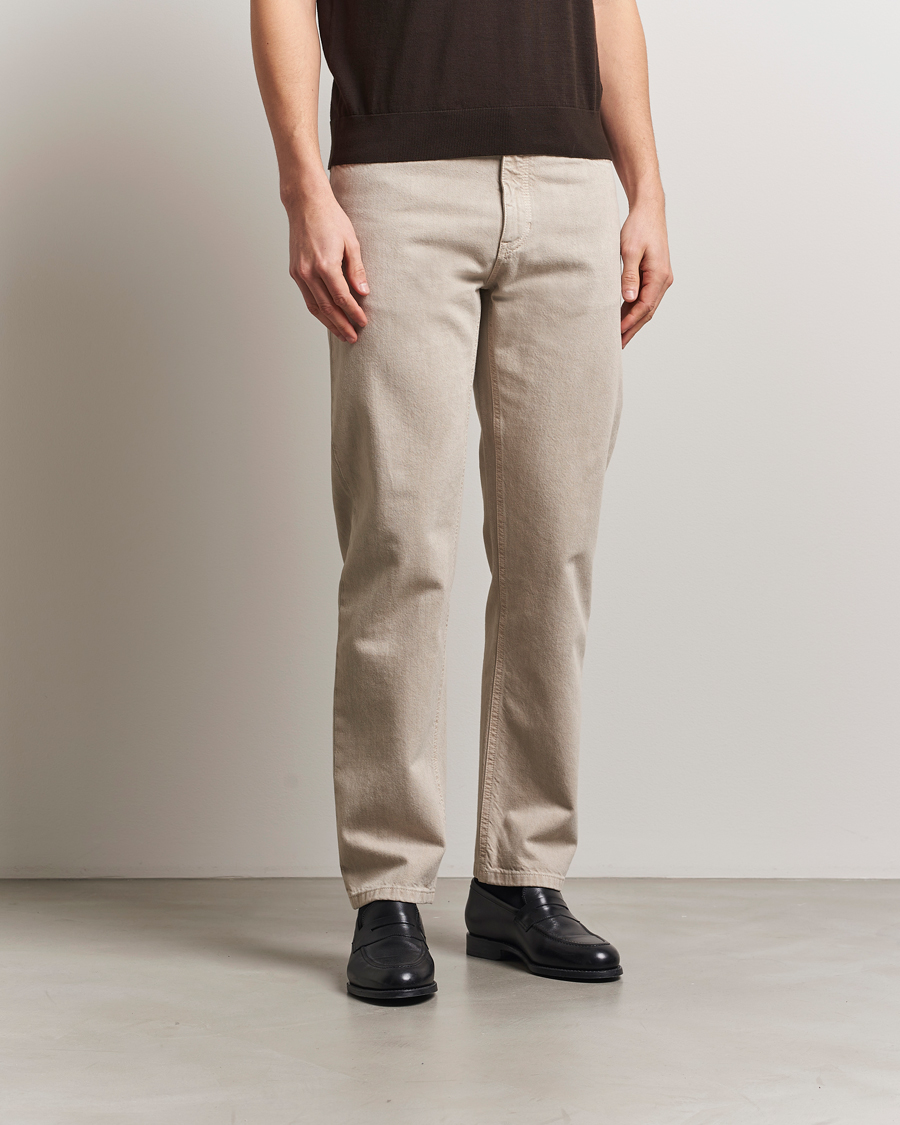 Hombres | Pantalones | Zegna | 5-Pocket Marbled Denim Pants Beige