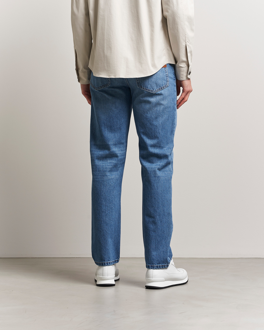 Hombres | Pantalones | Zegna | 5-Pocket Denim Jeans Medium Blue Wash