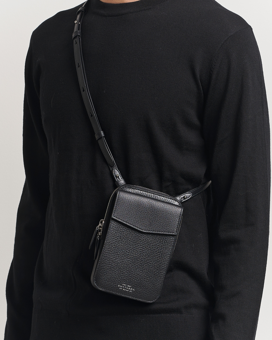 Hombres | Bolsos | Smythson | Ludlow Crossbody Pouch Black
