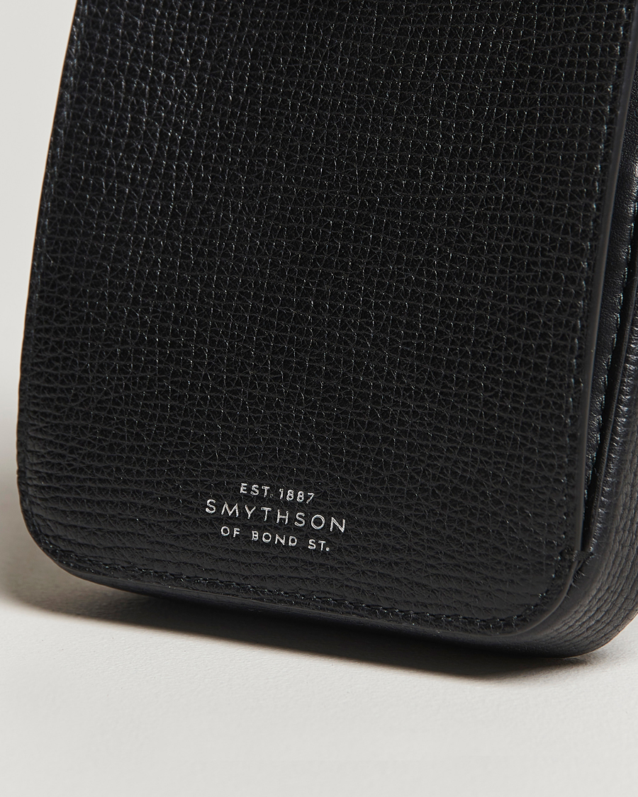 Hombres | Smythson Ludlow Crossbody Pouch Black | Smythson | Ludlow Crossbody Pouch Black