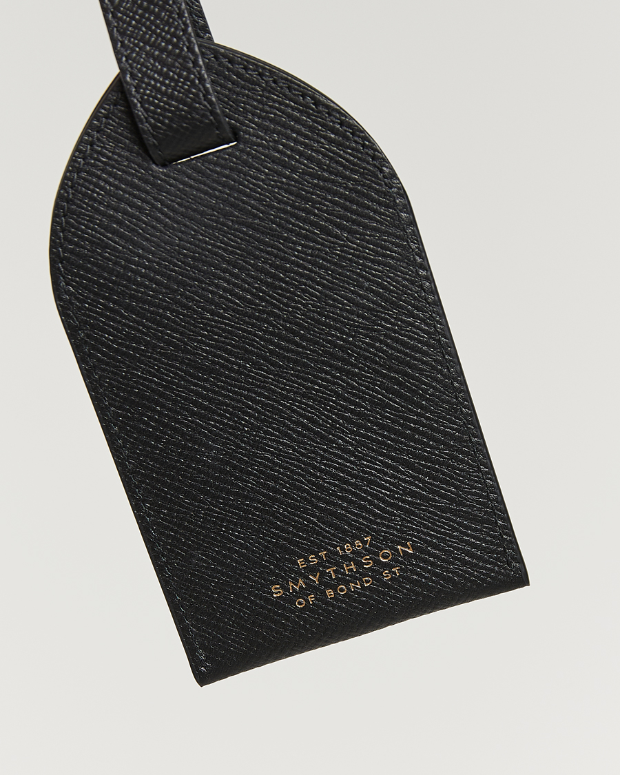Hombres | Hogar | Smythson | Panama Luggage Tag Black
