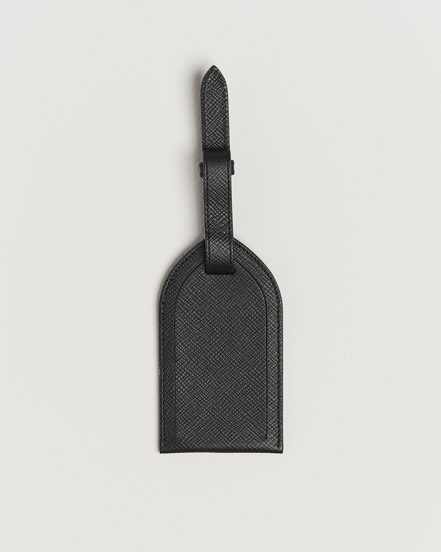 Hombres | Hogar | Smythson | Panama Luggage Tag Black
