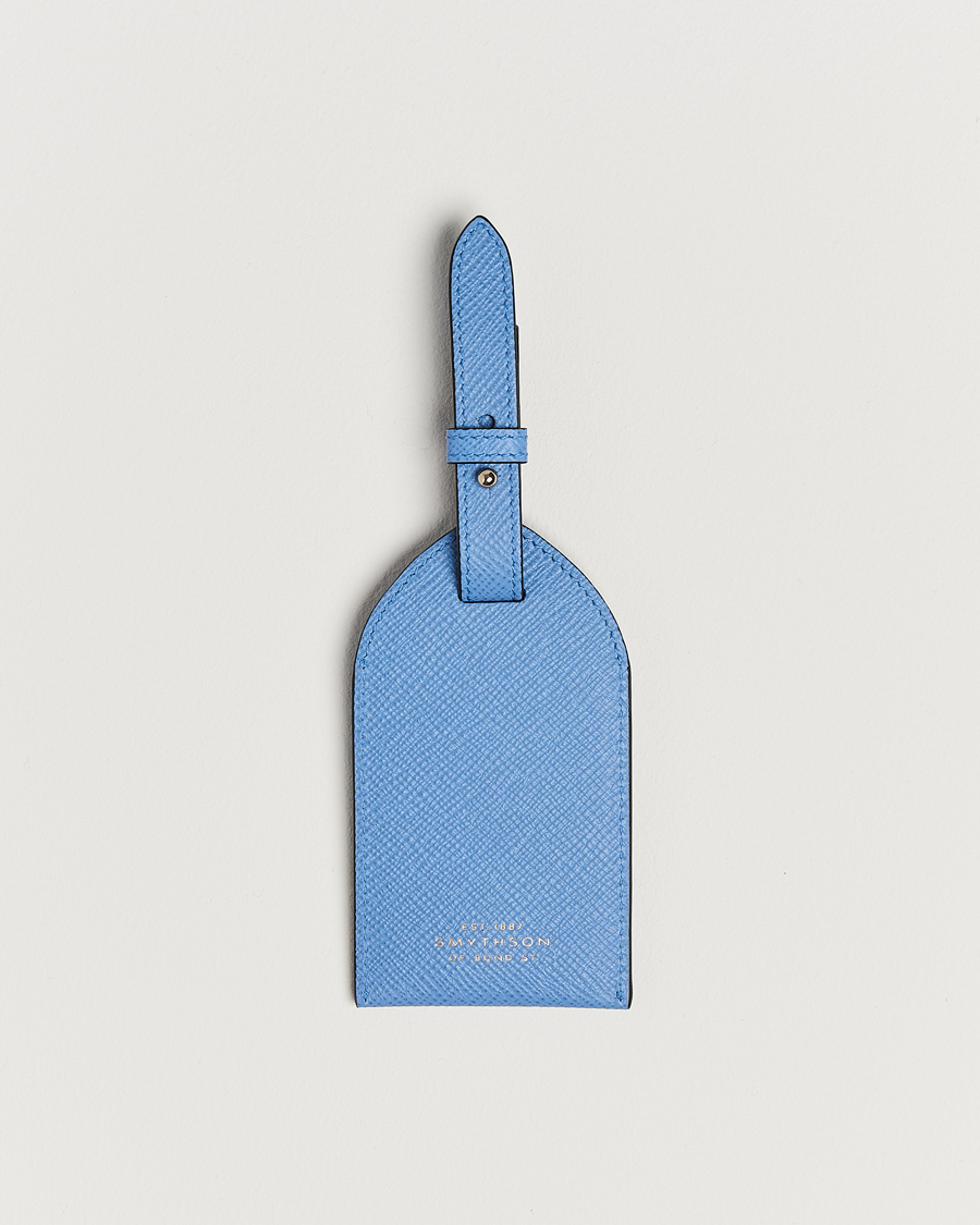 Hombres | Hogar | Smythson | Panama Luggage Tag Nile Blue