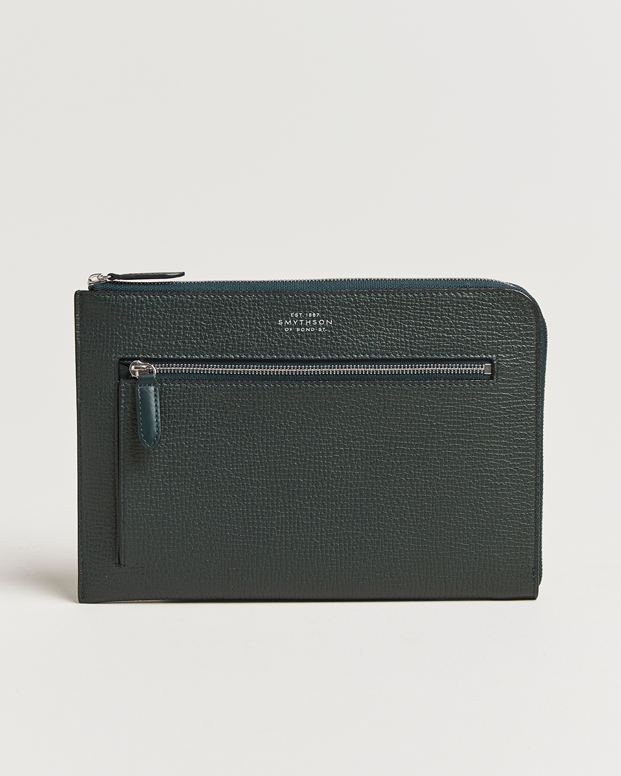 Hombres | Smythson Ludlow Flat Organiser Pouch Bottle Green | Smythson | Ludlow Flat Organiser Pouch Bottle Green