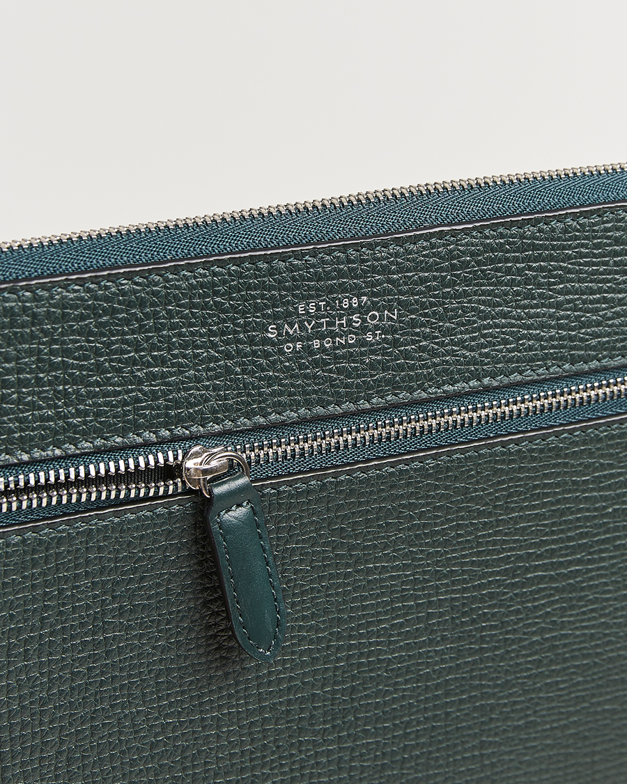 Hombres | Smythson Ludlow Flat Organiser Pouch Bottle Green | Smythson | Ludlow Flat Organiser Pouch Bottle Green