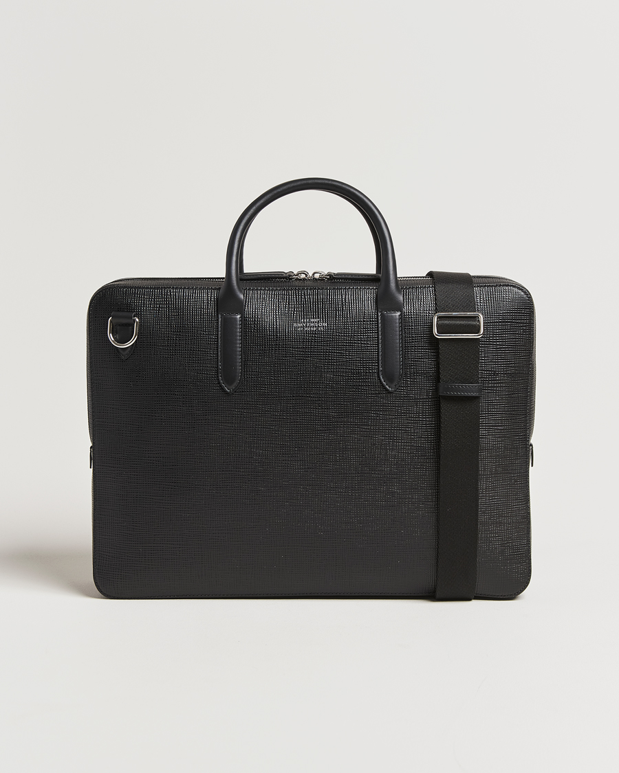 Hombres | Bolsos | Smythson | Panama Large Lightweight Briefcase Black