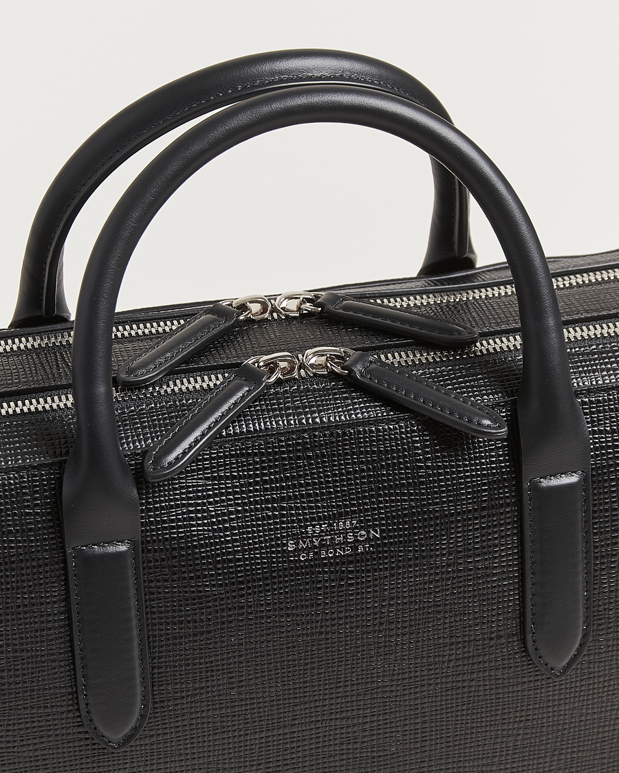 Hombres | Bolsos | Smythson | Panama Large Lightweight Briefcase Black