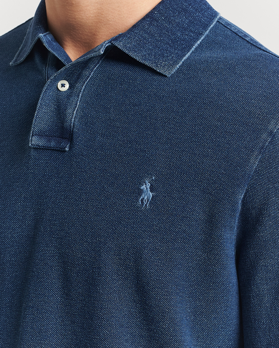 Hombres | Jerséis y prendas de punto | Polo Ralph Lauren | Custom Slim Fit Long Sleeve Polo Shirt Dark Indigo