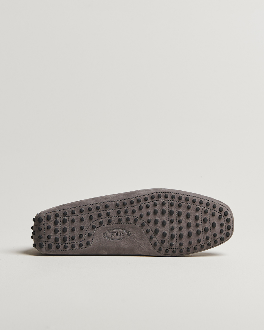 Hombres | Tod's Lacetto Gommino Carshoe Dark Grey Nubuck | Tod's | Lacetto Gommino Carshoe Dark Grey Nubuck