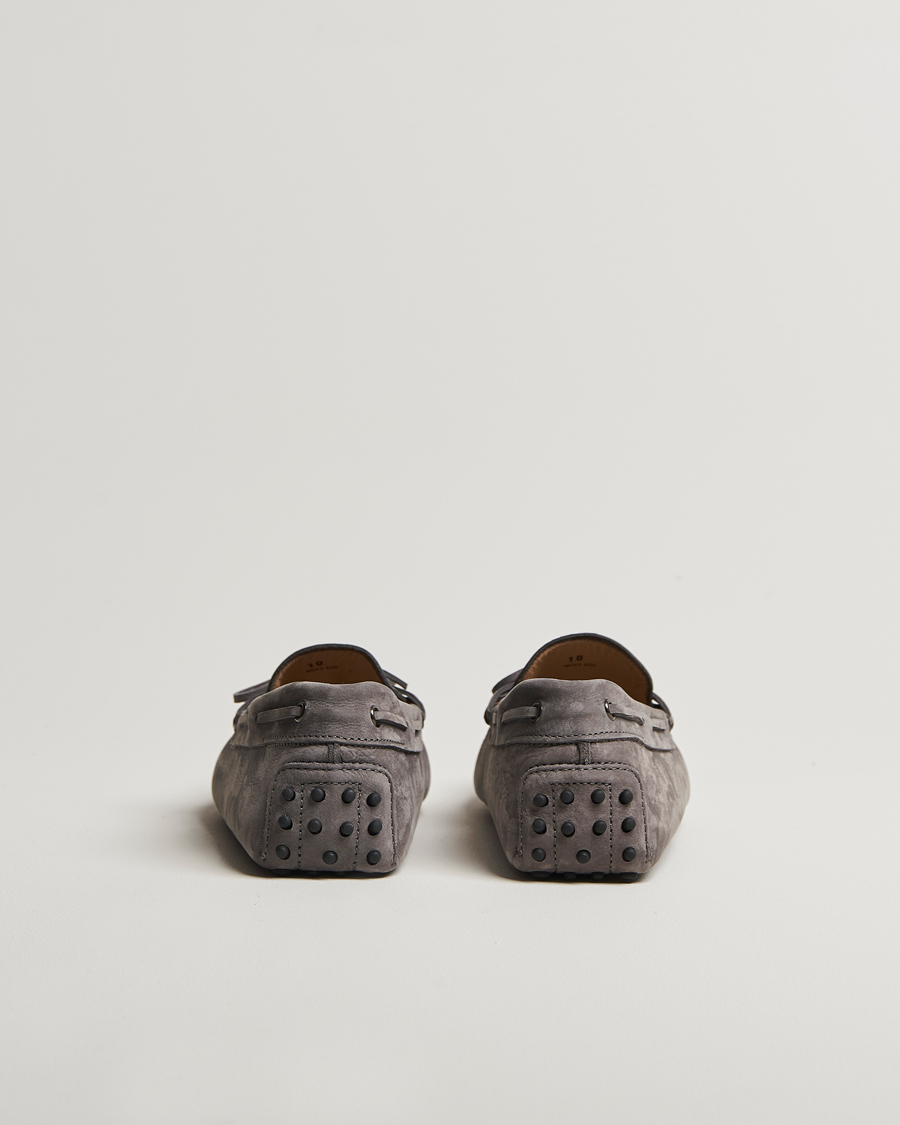 Hombres | Tod's Lacetto Gommino Carshoe Dark Grey Nubuck | Tod's | Lacetto Gommino Carshoe Dark Grey Nubuck