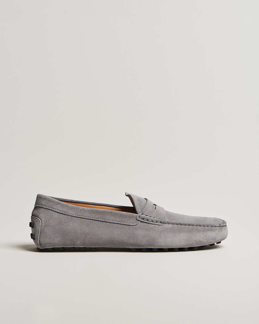 Hombres | Tod's Gommino Carshoe Grey Suede | Tod's | Gommino Carshoe Grey Suede