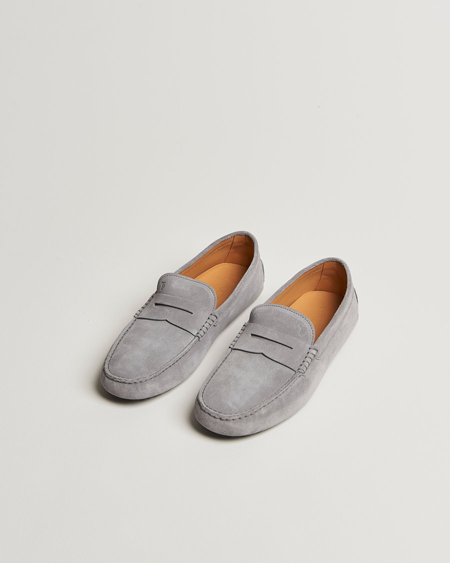 Hombres | Tod's Gommino Carshoe Grey Suede | Tod's | Gommino Carshoe Grey Suede