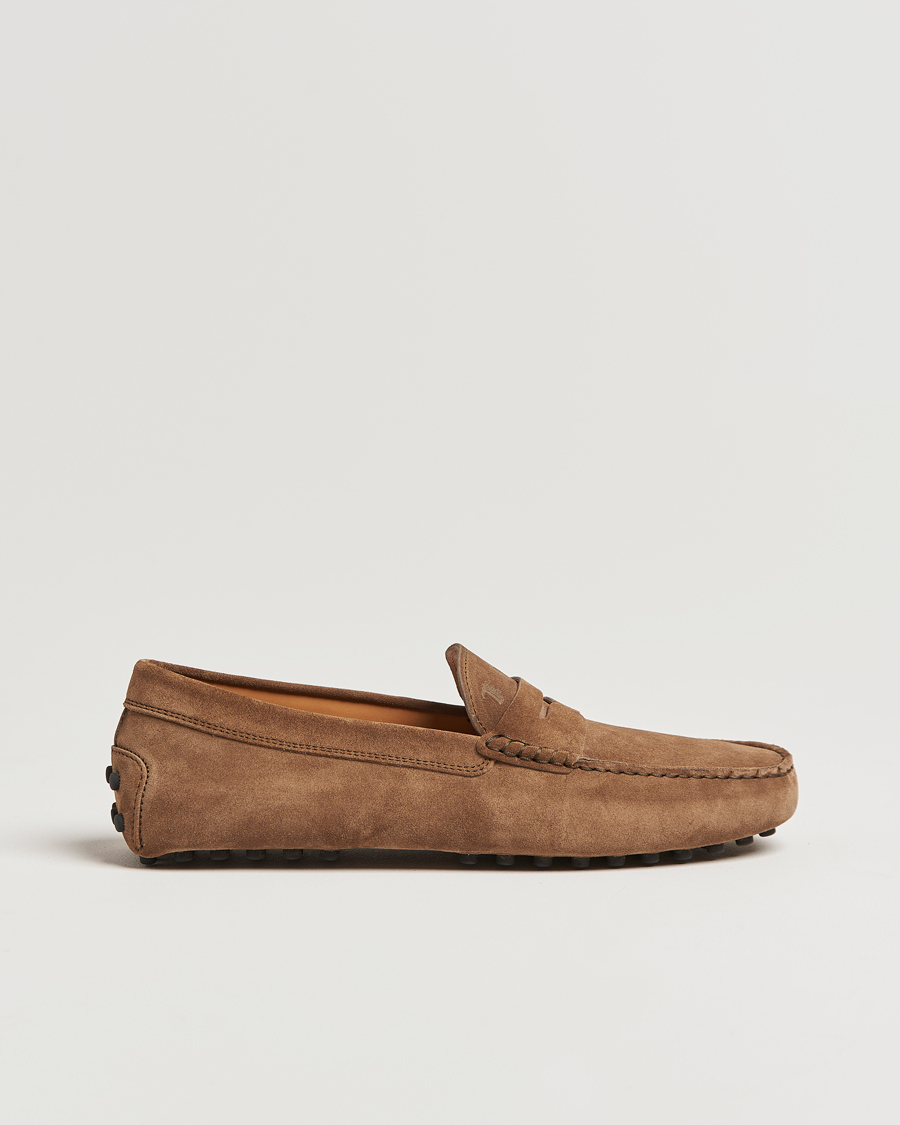 Hombres | Tod's Gommino Carshoe Brown Suede | Tod's | Gommino Carshoe Brown Suede