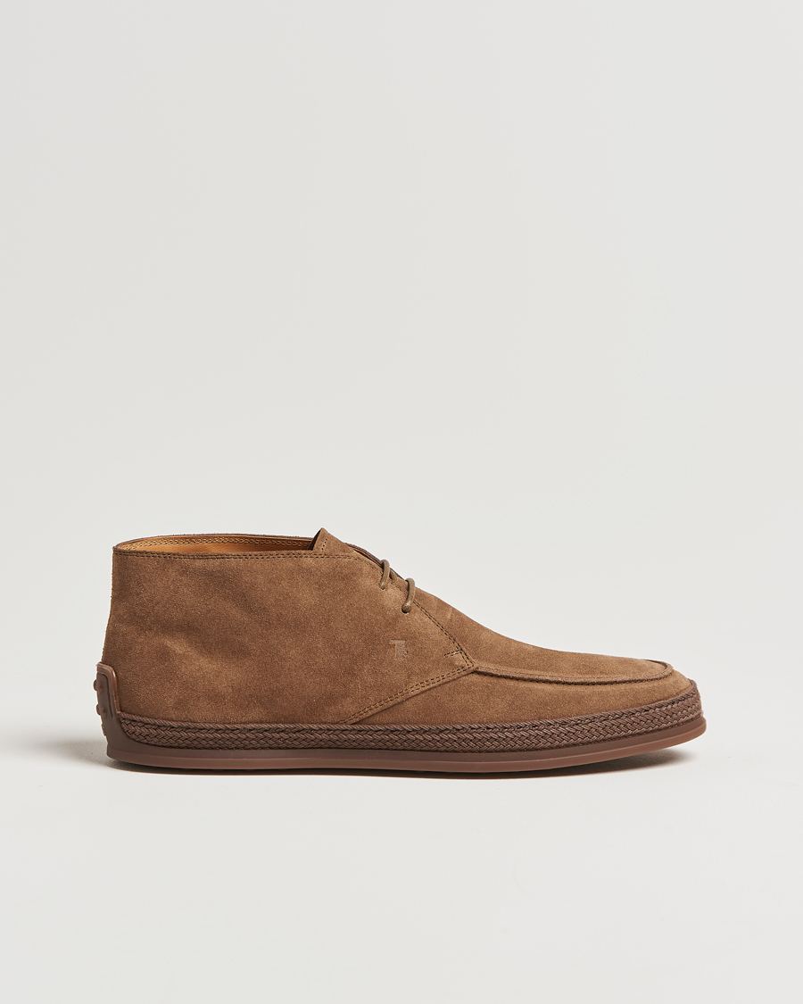 Hombres | Tod's Raffia Chukka Boot Brown Suede | Tod's | Raffia Chukka Boot Brown Suede