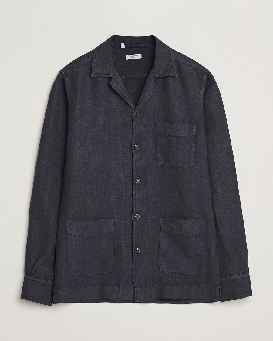 Hombres | Abrigos y chaquetas | Boglioli | Linen Painter Jacket Navy