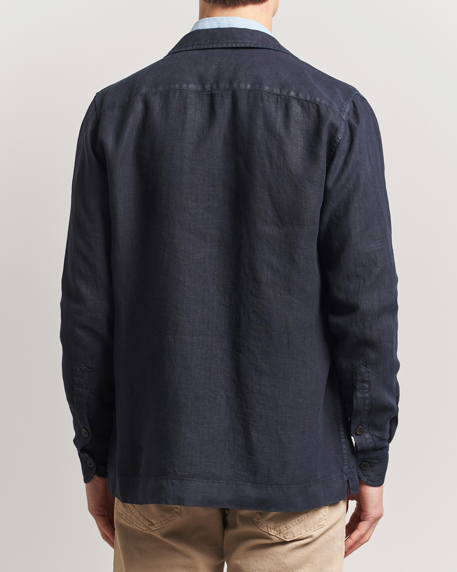 Hombres | Abrigos y chaquetas | Boglioli | Linen Painter Jacket Navy