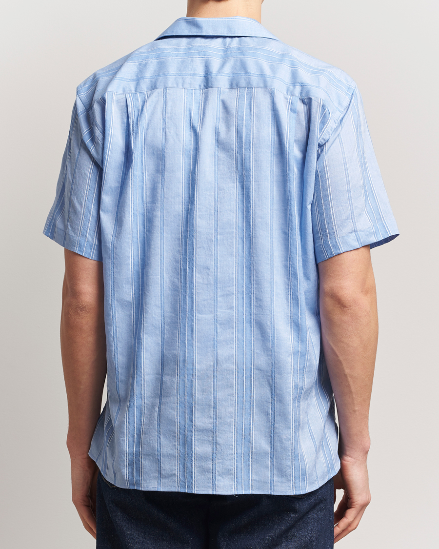 Hombres | Camisas | Gitman Vintage | Japanese Dobby Camp Shirt Light Blue