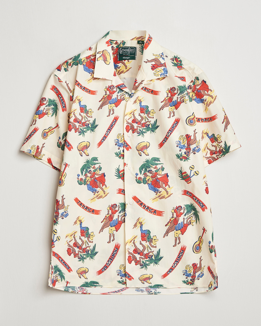 Hombres | Camisas | Gitman Vintage | Jamaica Camp Shirt Cream