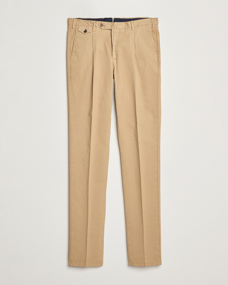 Hombres | Pantalones | PT01 | Gentleman Fit Cotton/Stretch Trousers Beige
