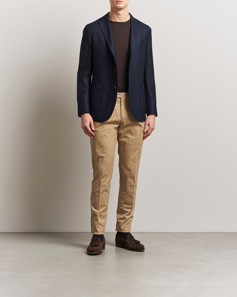 Hombres | Pantalones | PT01 | Gentleman Fit Cotton/Stretch Trousers Beige