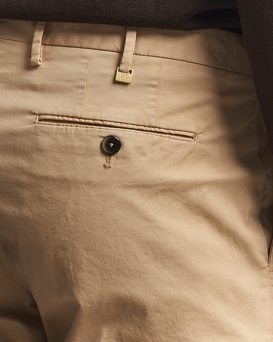 Hombres | Pantalones | PT01 | Gentleman Fit Cotton/Stretch Trousers Beige
