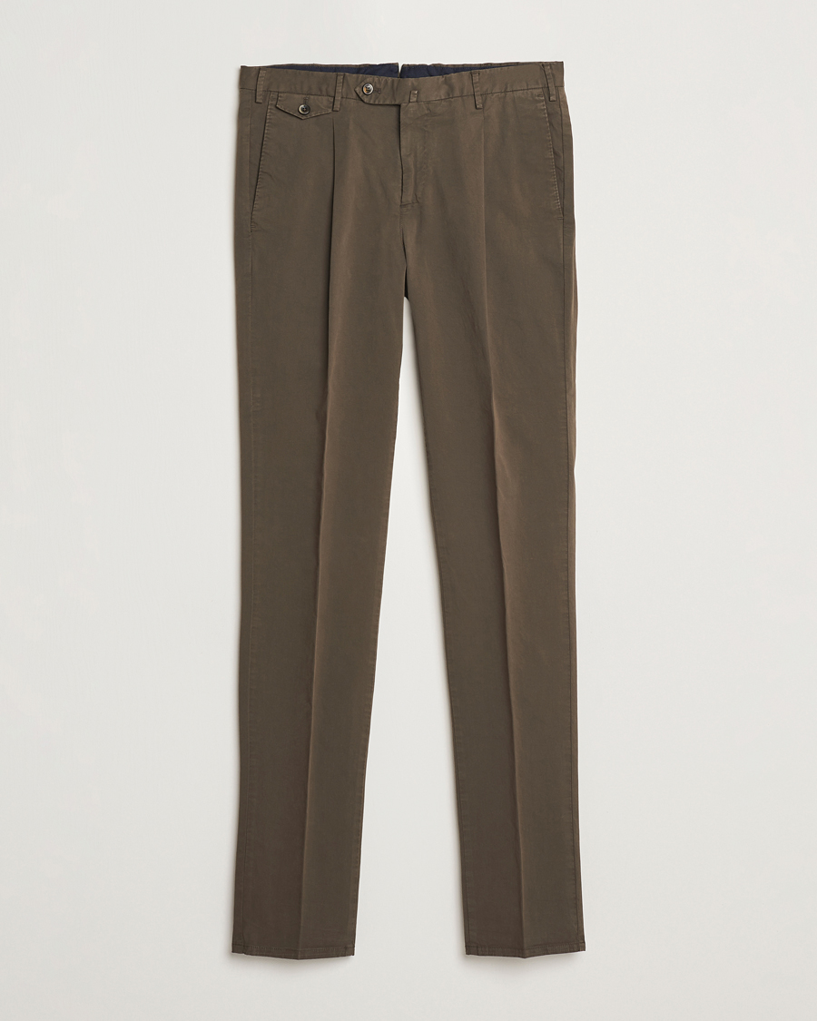Hombres | Pantalones | PT01 | Gentleman Fit Cotton/Stretch Trousers Brown