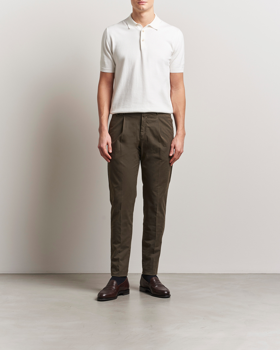 Hombres | Pantalones | PT01 | Gentleman Fit Cotton/Stretch Trousers Brown