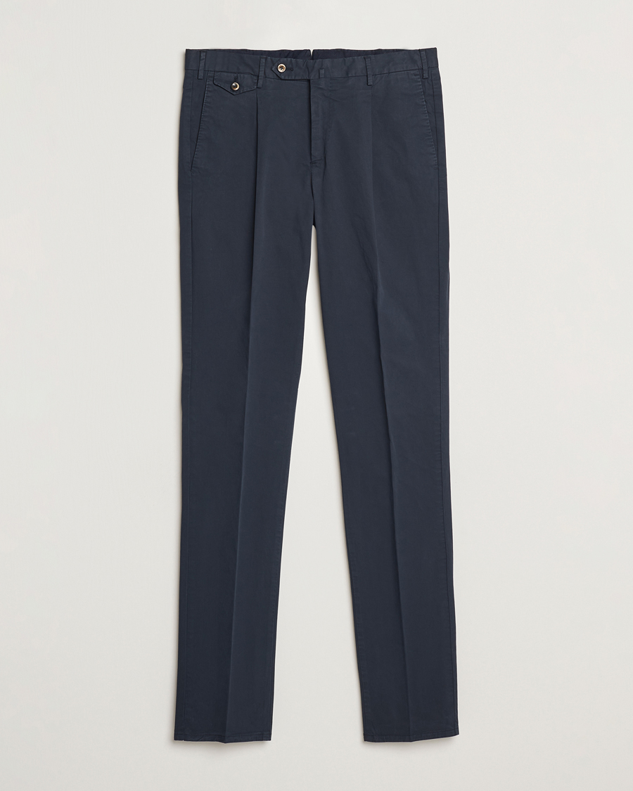 Hombres | Pantalones | PT01 | Gentleman Fit Cotton/Stretch Trousers Navy