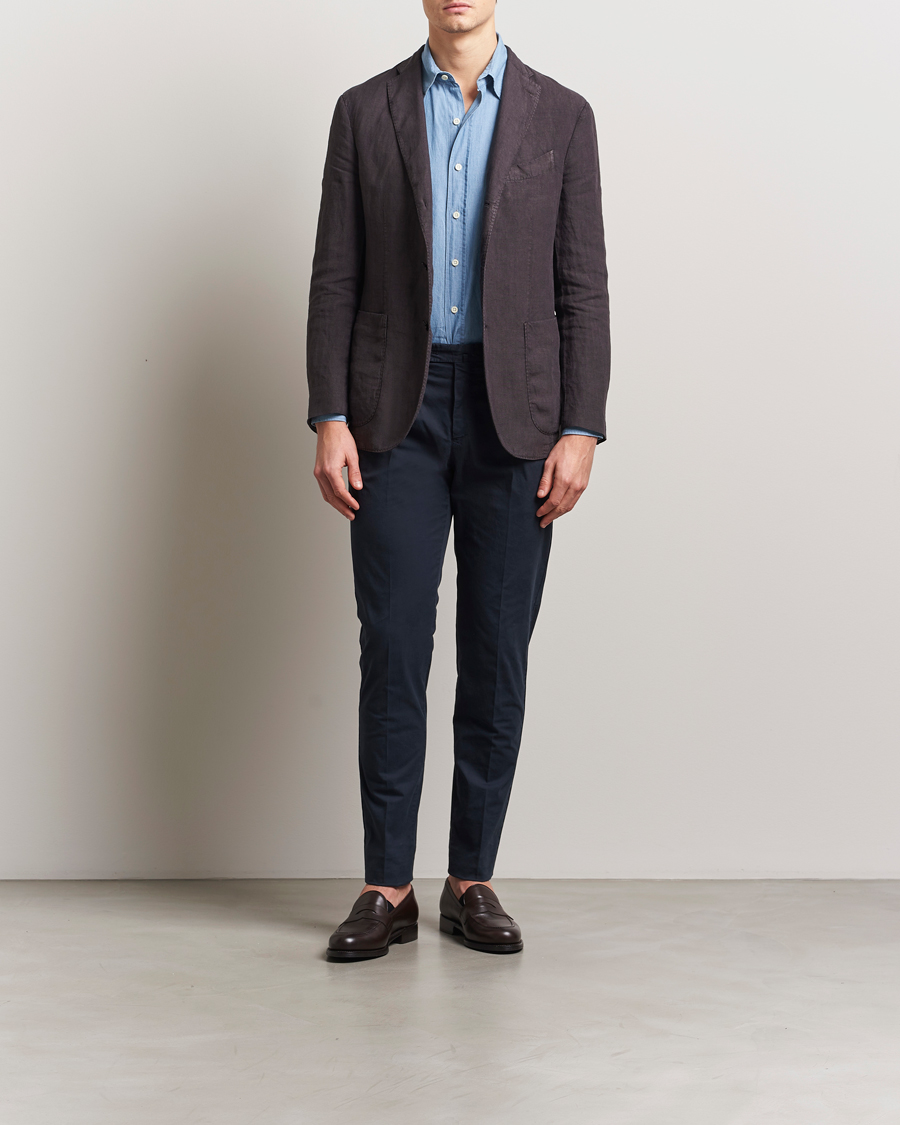 Hombres | Pantalones | PT01 | Gentleman Fit Cotton/Stretch Trousers Navy