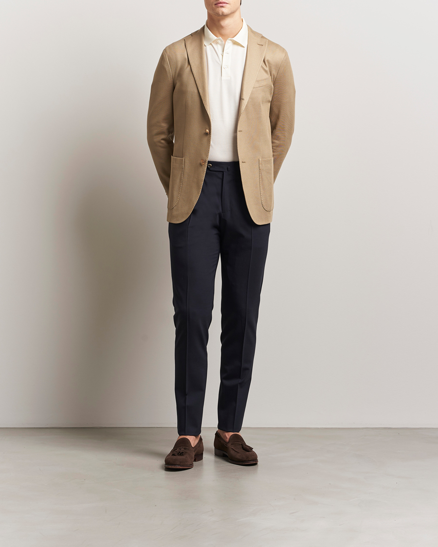 Hombres | Pantalones | PT01 | Gentleman Fit Wool Stretch Trousers Navy