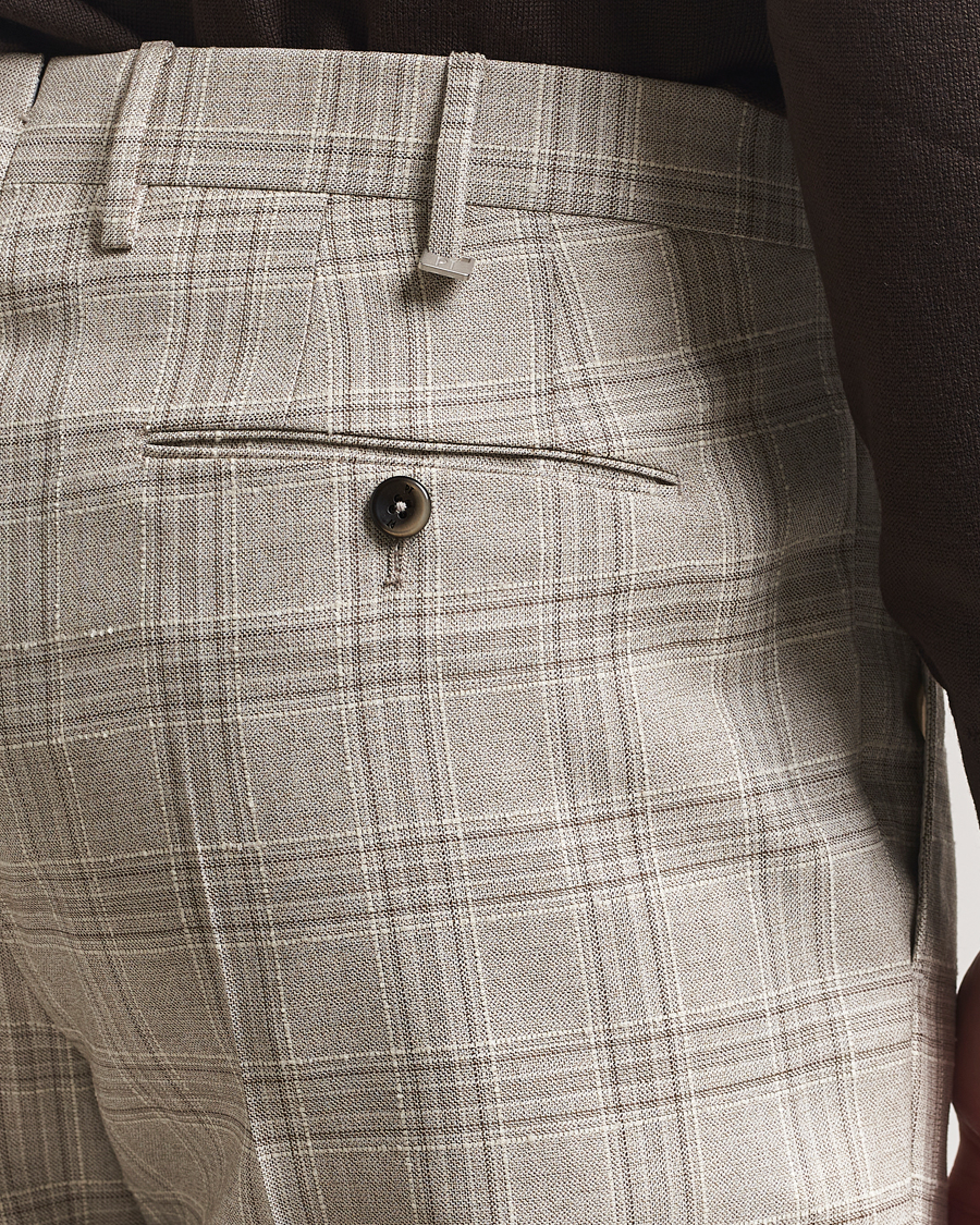 Hombres | Pantalones | PT01 | Gentleman Fit Check Wool Trousers Beige