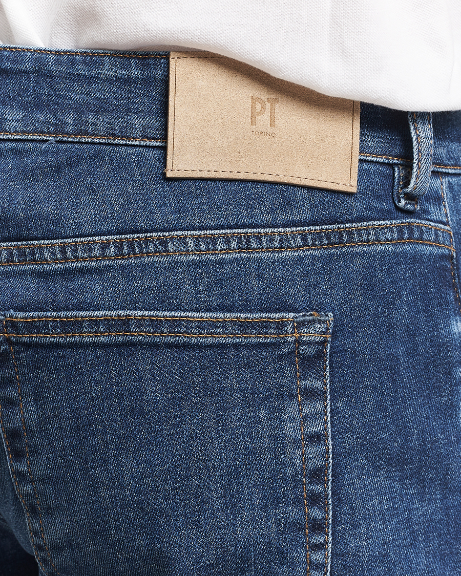 Hombres | Vaqueros | PT01 | Slim Fit Stretch Jeans Dark Blue Wash