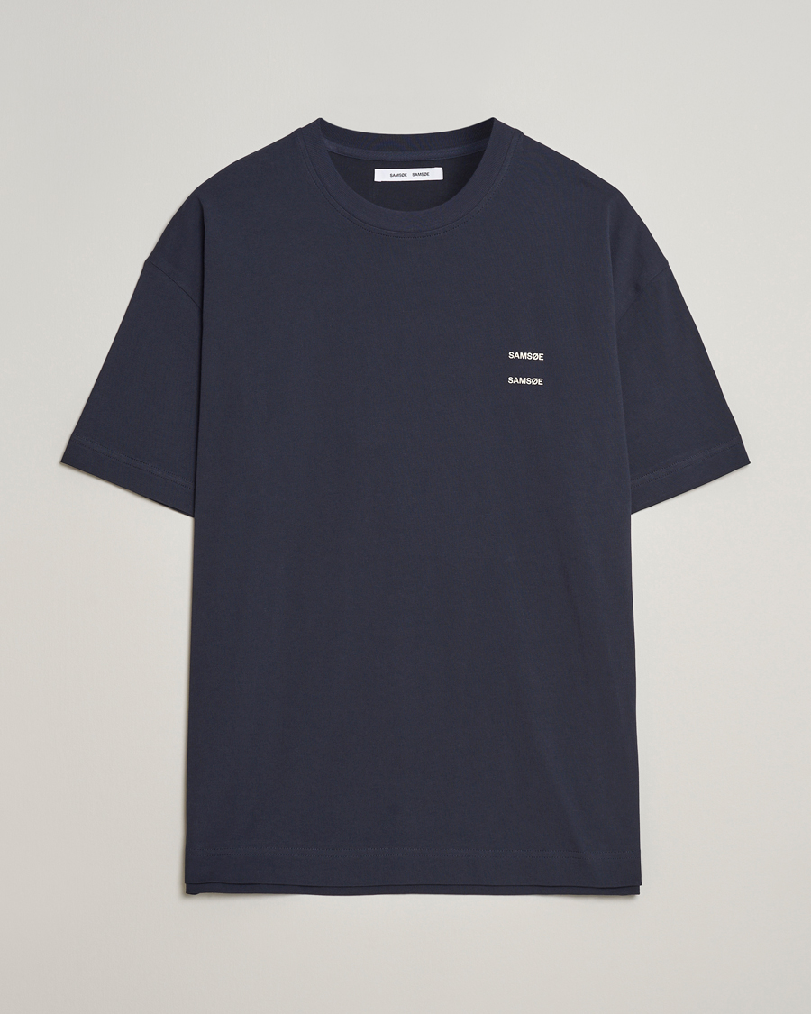 Hombres | Camisetas | Samsøe Samsøe | Joel Organic Cotton T-Shirt Salute Navy