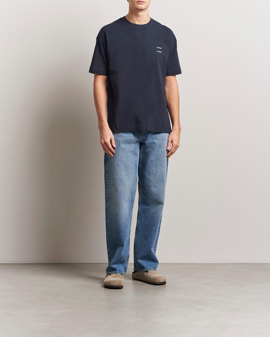 Hombres | Camisetas | Samsøe Samsøe | Joel Organic Cotton T-Shirt Salute Navy