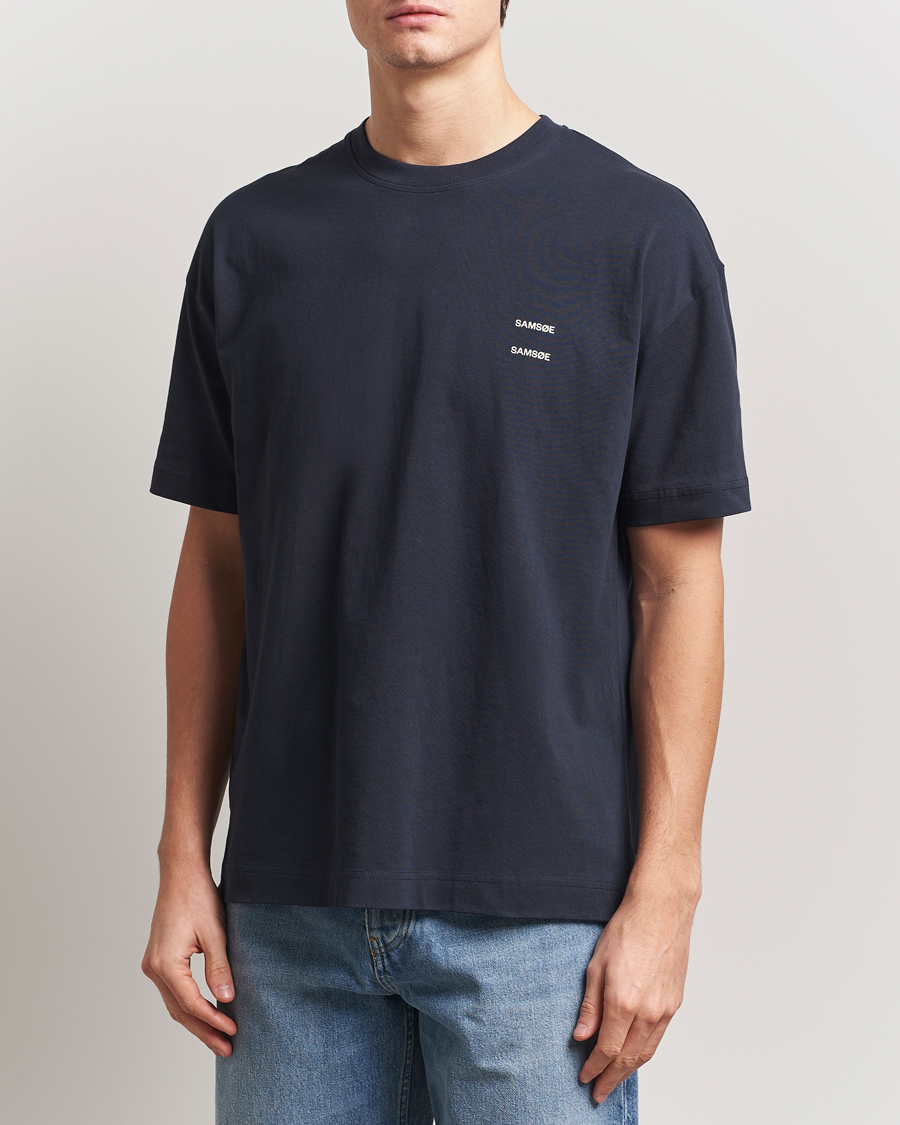 Hombres | Camisetas | Samsøe Samsøe | Joel Organic Cotton T-Shirt Salute Navy