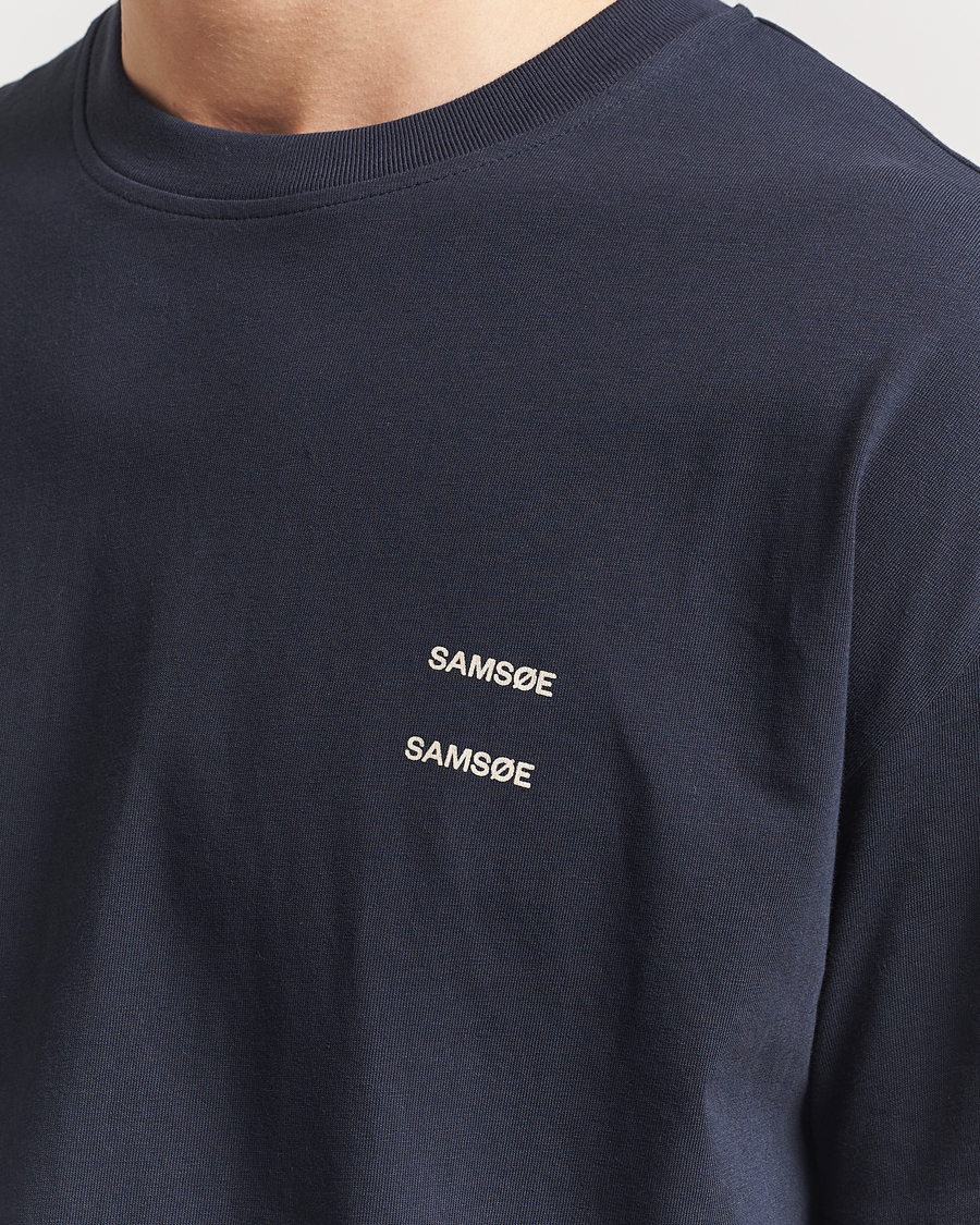 Hombres | Camisetas | Samsøe Samsøe | Joel Organic Cotton T-Shirt Salute Navy