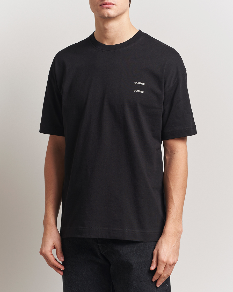 Hombres | Camisetas | Samsøe Samsøe | Joel Organic Cotton T-Shirt Black