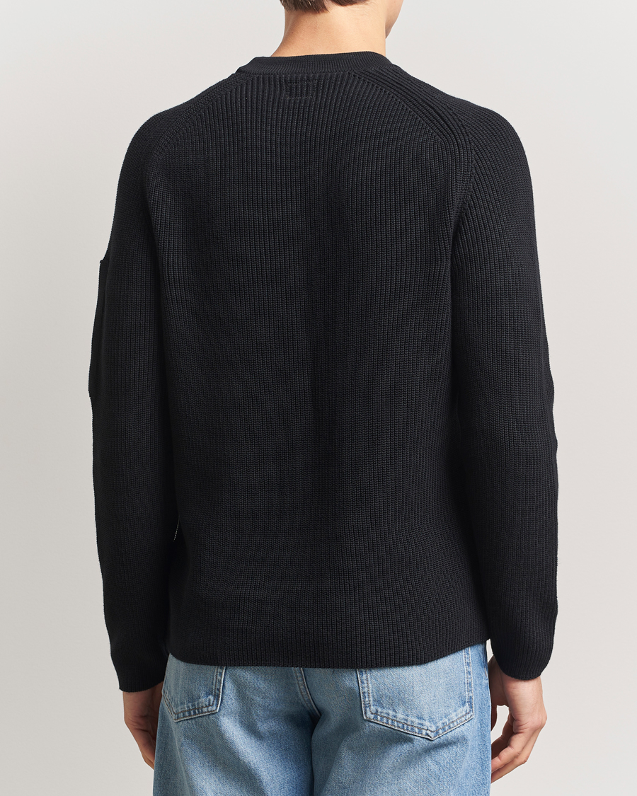 Hombres | Jerséis y prendas de punto | C.P. Company | Sea Island Cotton Crewneck Black
