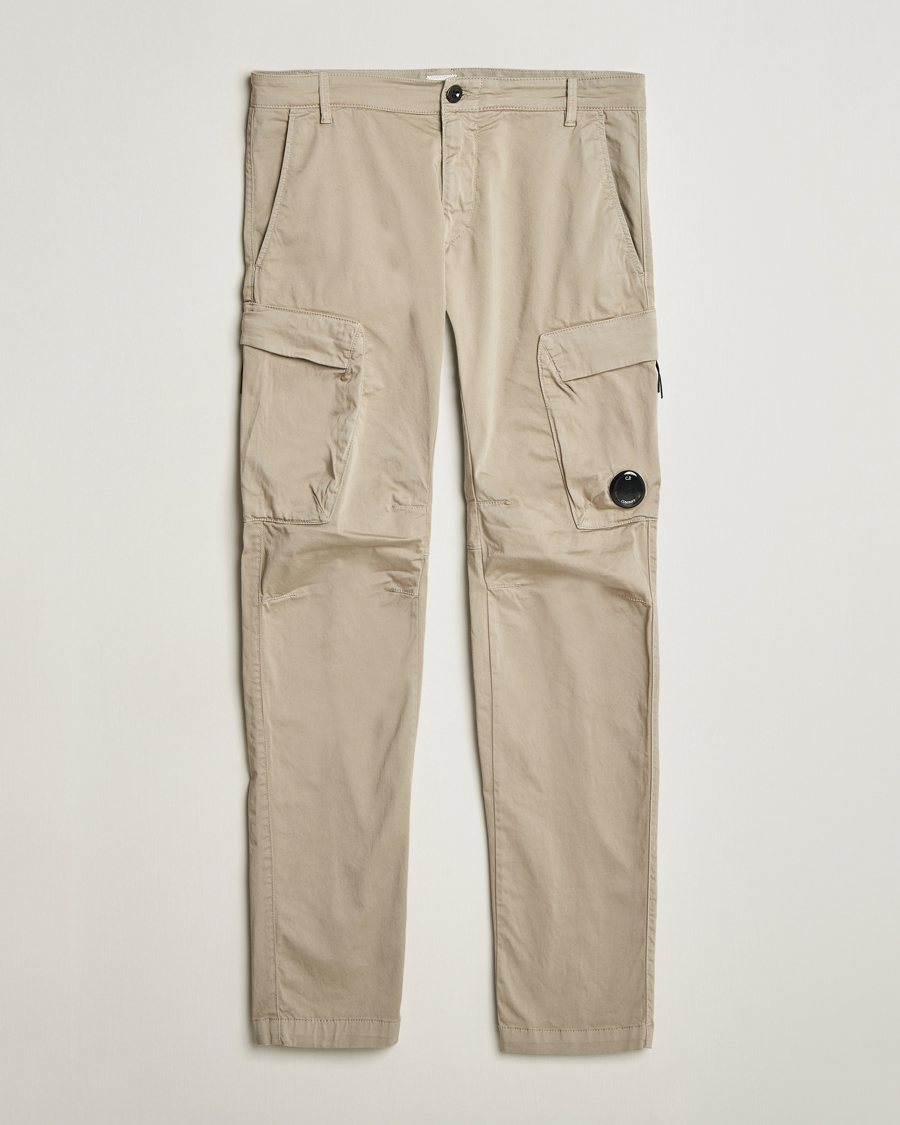 Hombres | Pantalones | C.P. Company | Satin Stretch Cargo Pants Beige